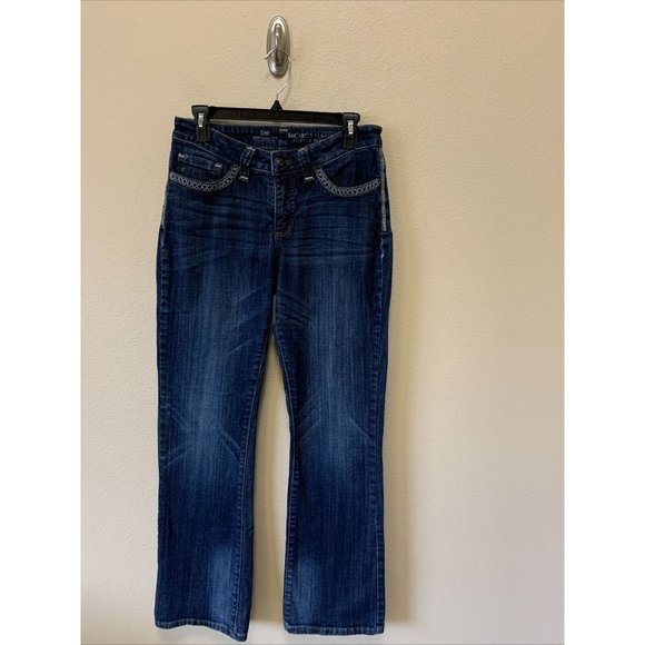 Women's Lee Platinum Label Curvy Fit Bootcut Jeans embroidered size 6 - Picture 1 of 6